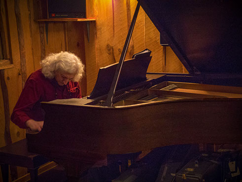 Fred at Steinway Piano